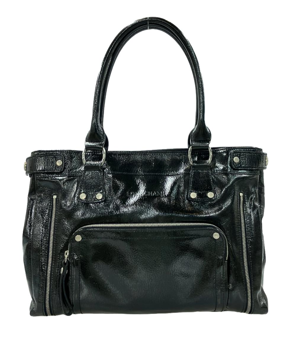 ロンシャン LONGCHAMP エナメル ハンドバッグ