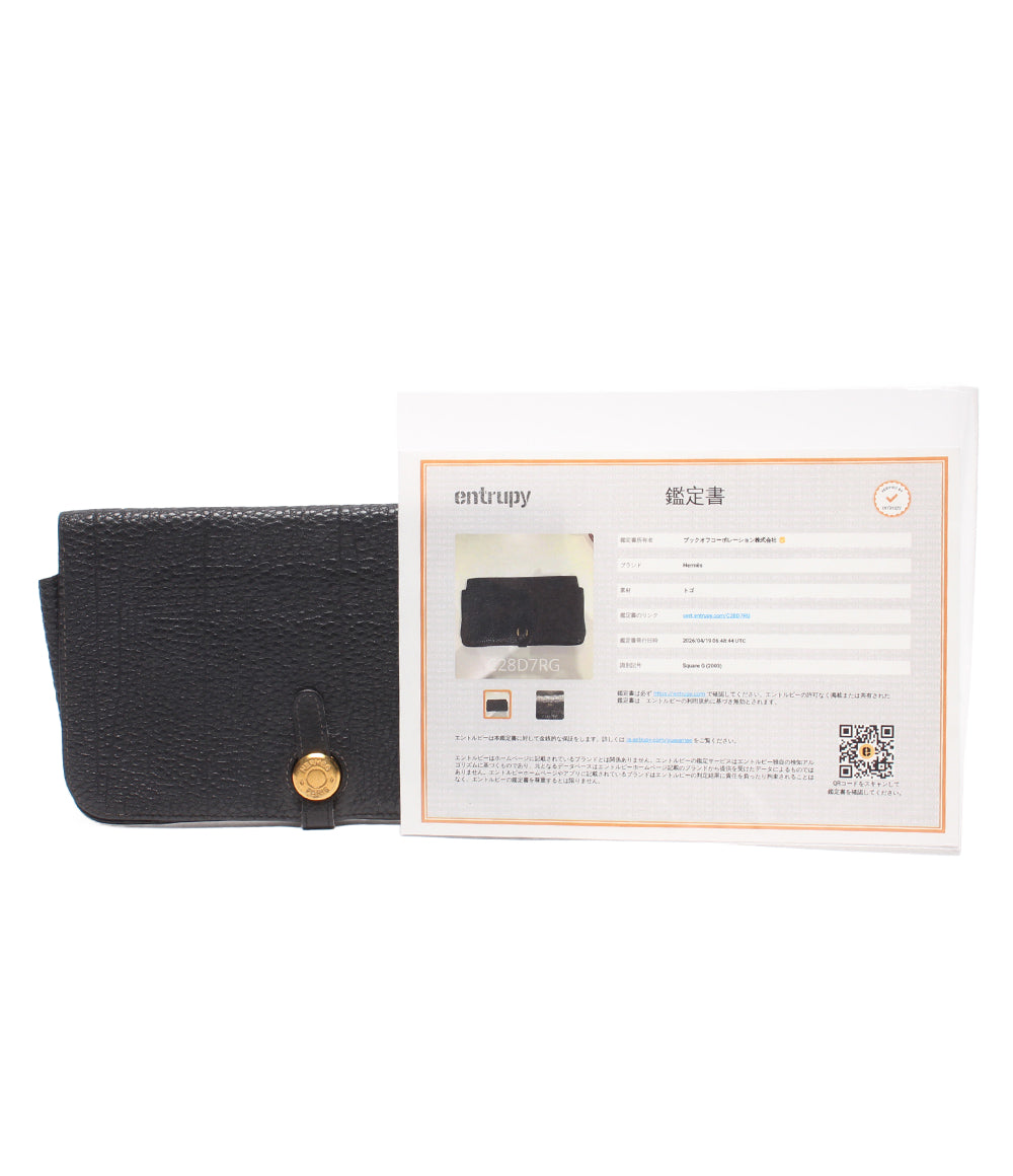 HERMES 長財布 □G刻印 ゴールド金具 ドゴンGM レディース エルメス