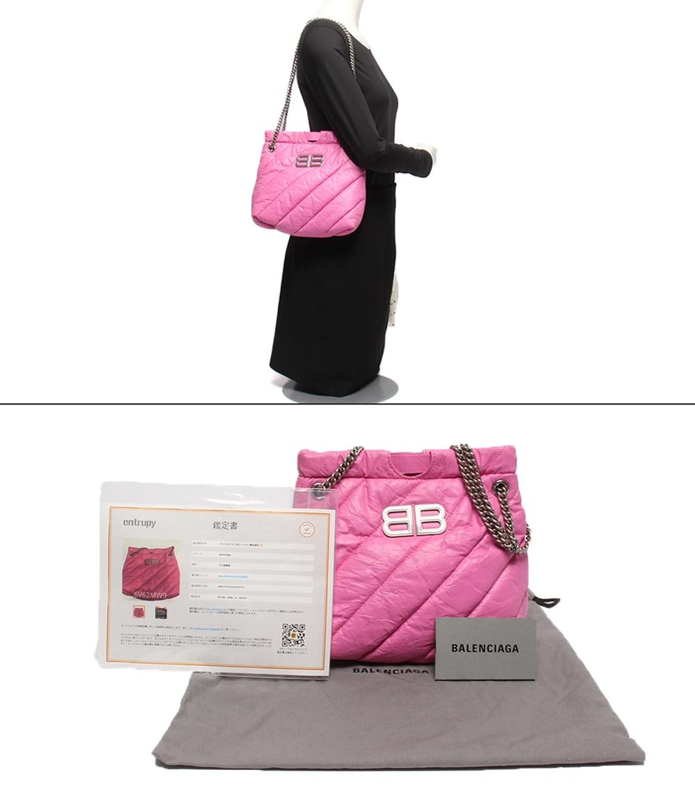 美品 BALENCIAGA チェーンショルダーバッグ 肩掛け クラッシュ レディース バレンシアガ