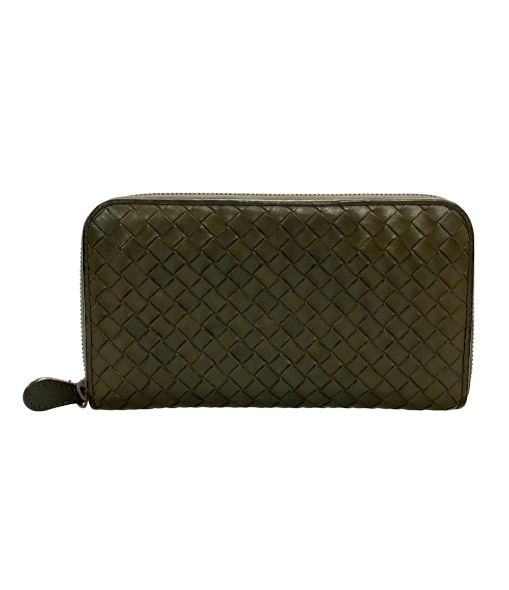 Bottega Veneta 長財布　イントレチャート　ラウンドファスナー　茶 BOTTEGA VENETA ラウンドファスナー長財布 イントレチャート メンズ