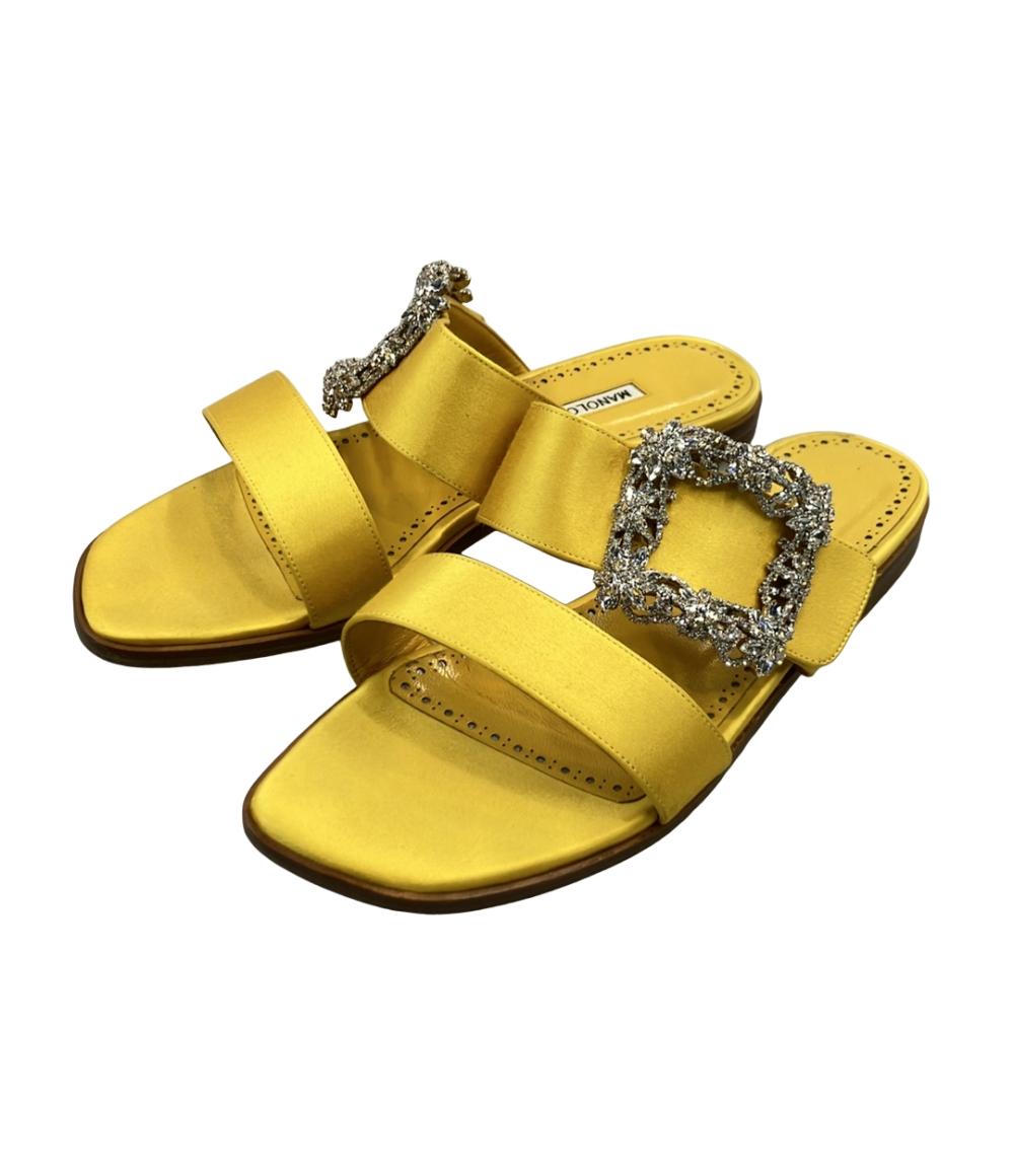 manolo blahnik  37 フラット MANOLO BLAHNIK（マノロブラニク） パンプス HANGISIFLAT FMC CLC