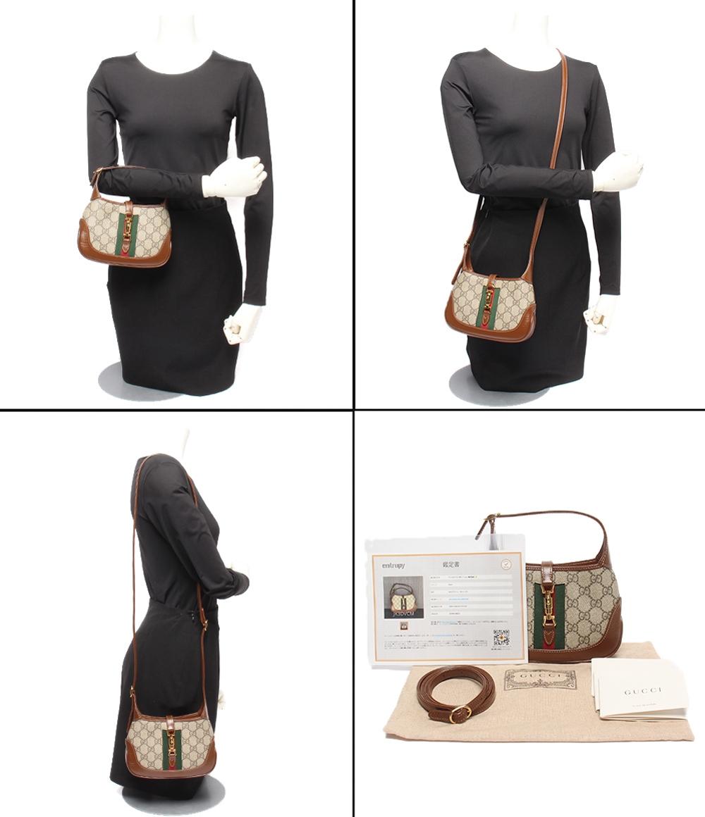 美品 GUCCI 2WAYハンドバッグ ショルダーバッグ 斜め掛け GGスプリーム ジャッキー1961 レディース グッチ