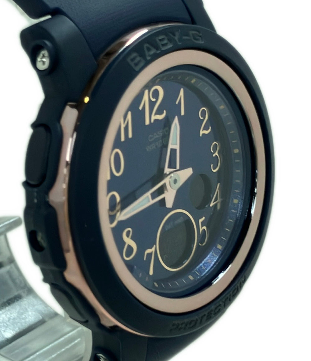 美品 CASIO 腕時計 Baby-G クオーツ ネイビー BGA-290SA レディース カシオ