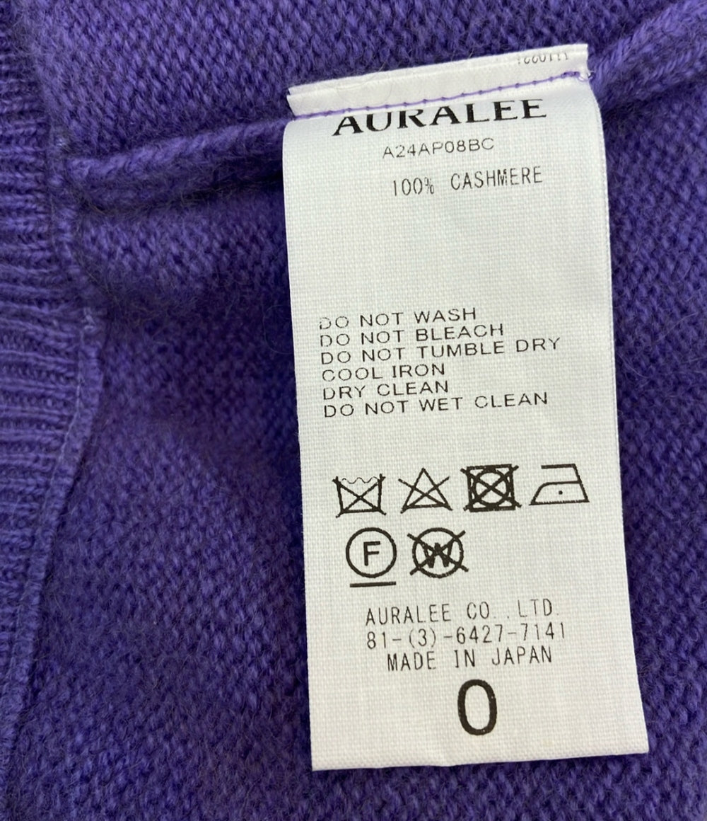 美品 AURALEE ロングパンツ カシミヤ ニットパンツ BABY CASHMERE KNIT PANTS A24AP04BC レディース SIZE 0 (XS) オーラリー