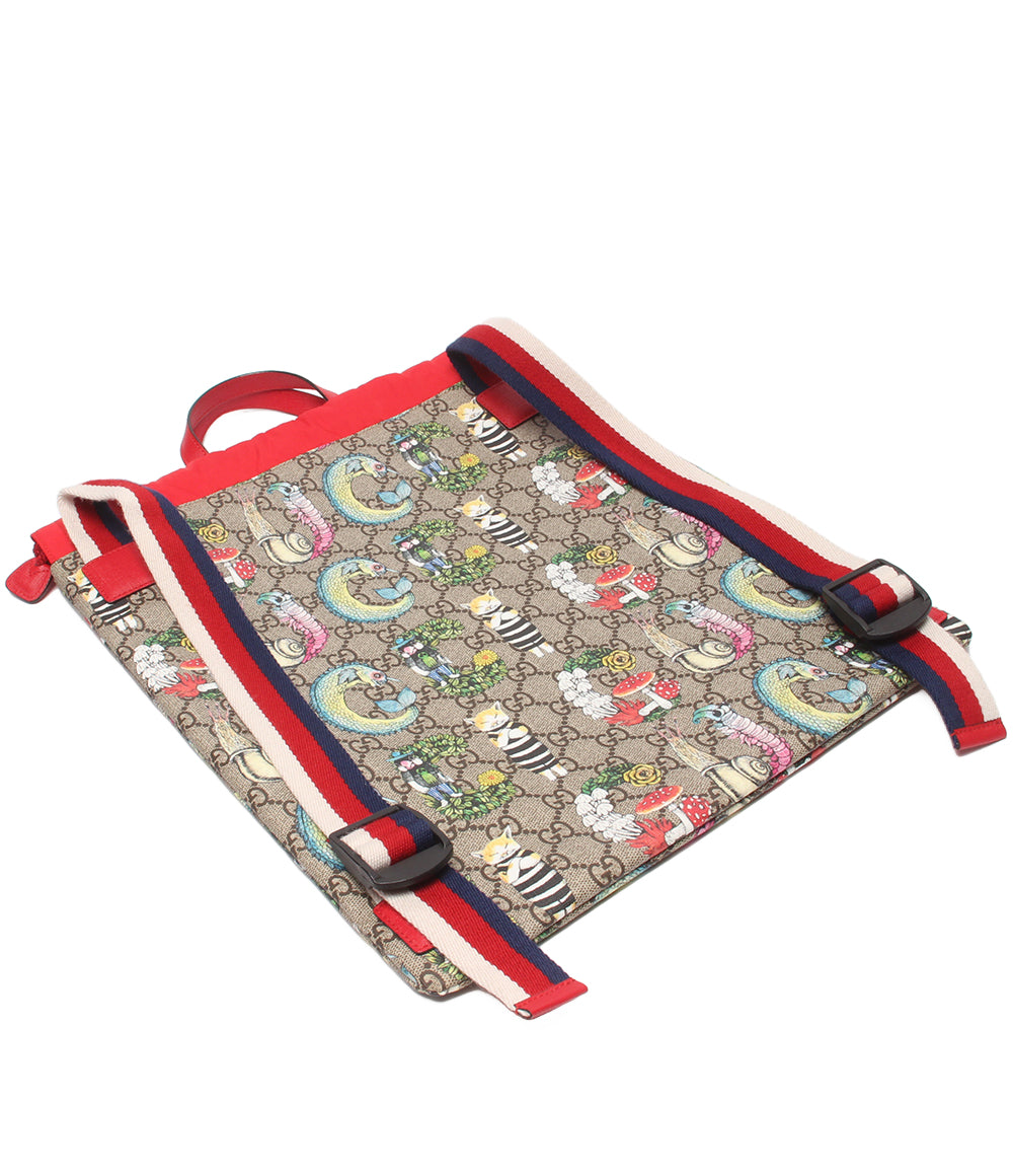美品 GUCCI リュック ナップザック チルドレンズ GGスプリーム 550775 622011 レディース キッズ グッチ ヒグチユウコ