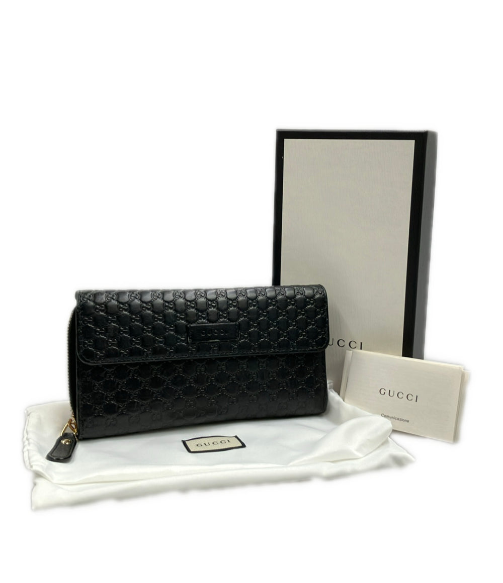 GUCCI ラウンドファスナー二つ折り長財布 マイクログッチシマ 449364 2149 レディース グッチ