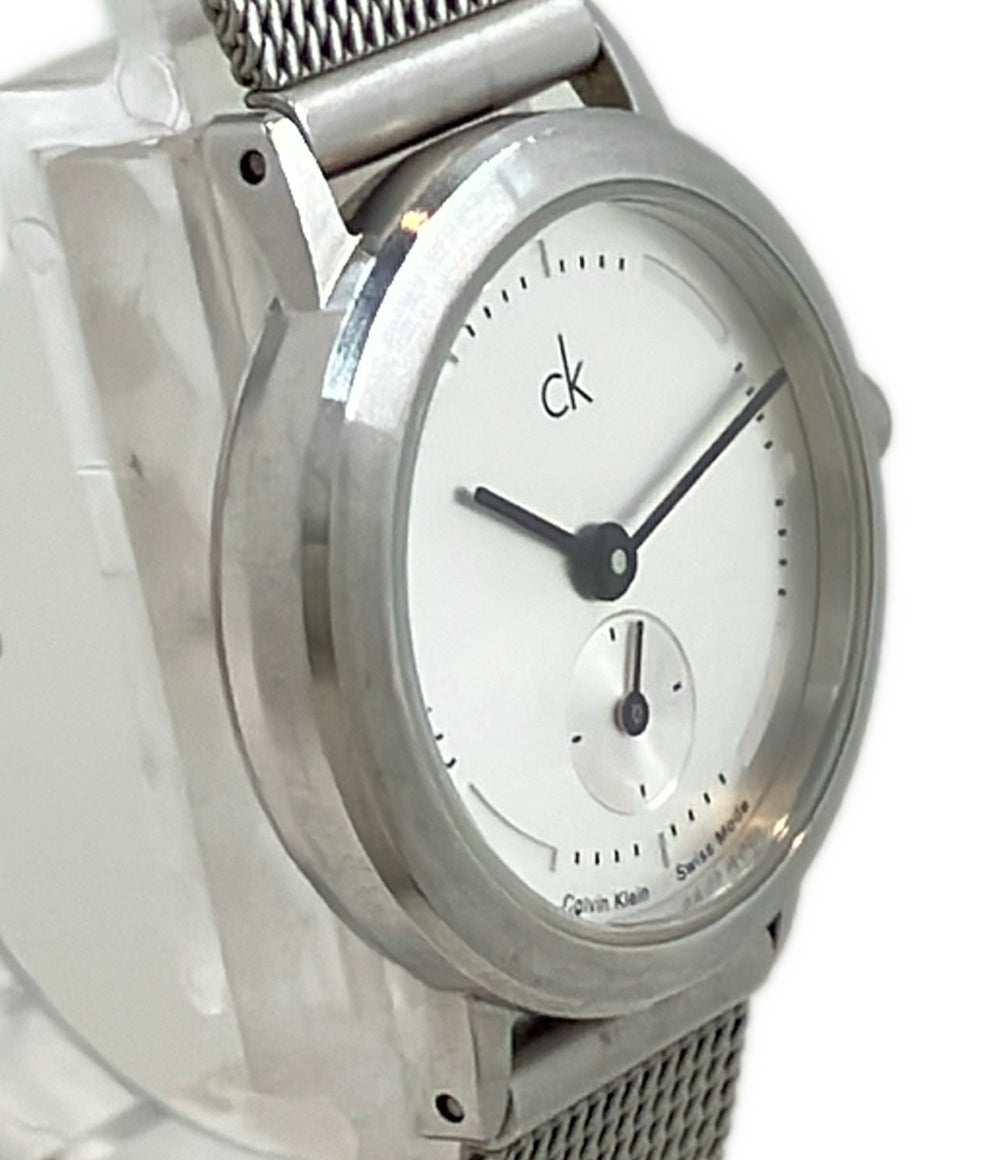 美品 Calvin klein 腕時計 クオーツ シルバー K03331 レディース カルバンクライン