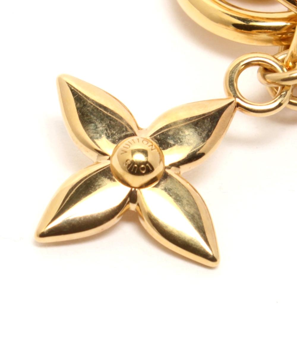 美品 LOUIS VUITTON キーホルダー キーリング バッグチャーム ポルトクレ プレッピー フラワー M00363 モノグラム レディース ルイ・ヴィトン