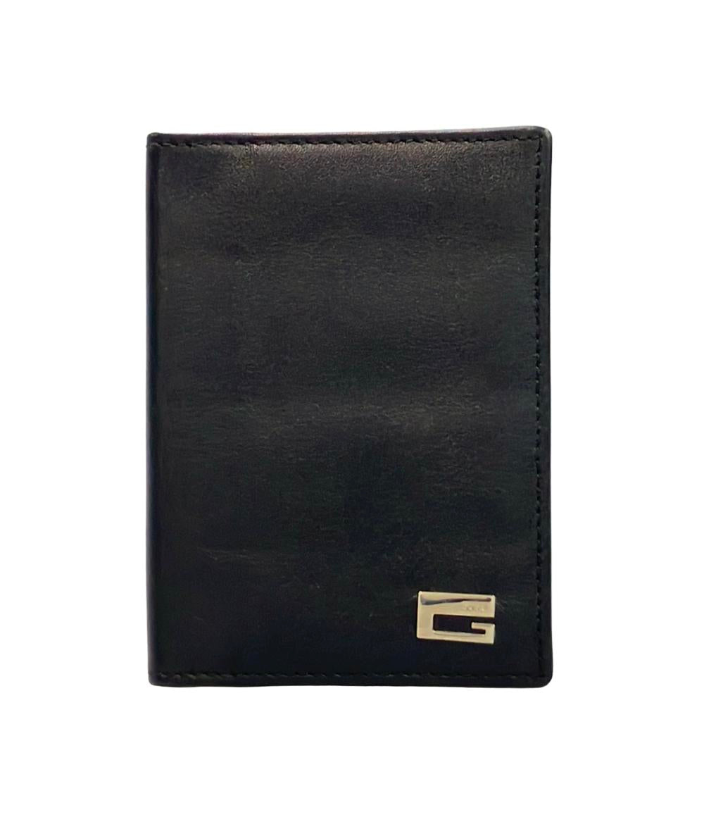 GUCCI グッチ レザー ブラック メモ帳ケース & メモ帳 シリアル刻印 GUCCI（グッチ） アジェンダ 手帳 メモ ダイアリー アドレス帳付き GG
