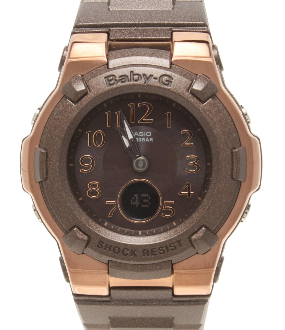 美品 CASIO 腕時計 Baby-G ソーラー ブラウン BGA-1100DC レディース 