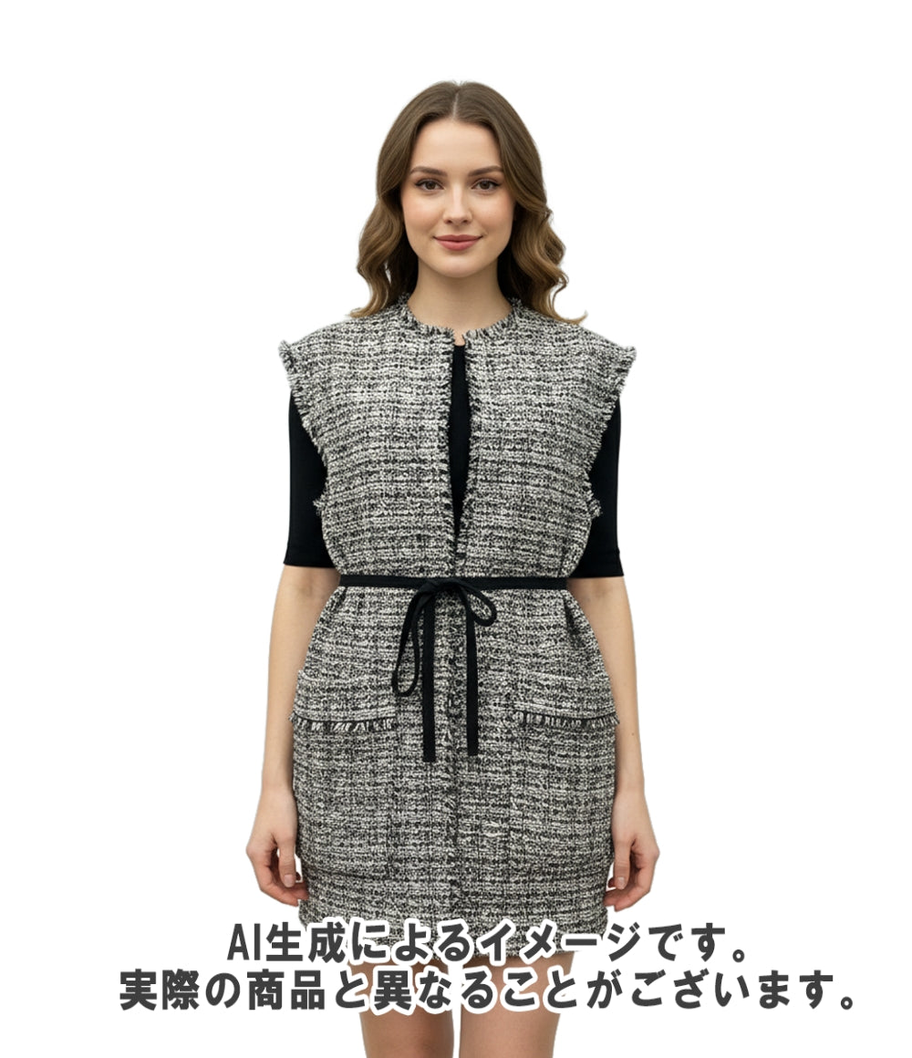 Drawer ツイードノーカラージャケット 6522-299-0802 レディース SIZE 38 (S) ドゥロワー