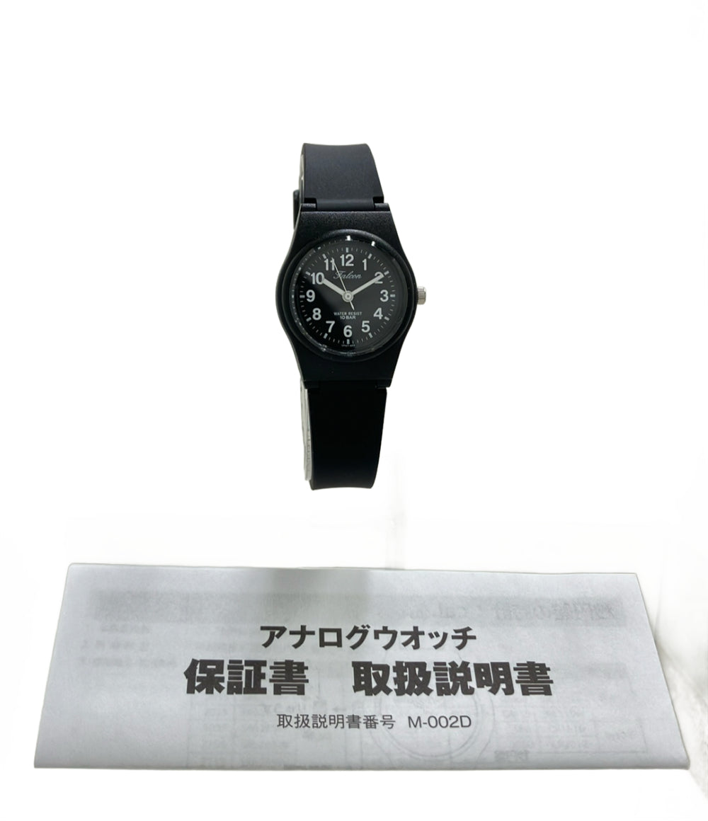 美品 Q&Q 腕時計 クオーツ ブラック レディース キューアンドキュー