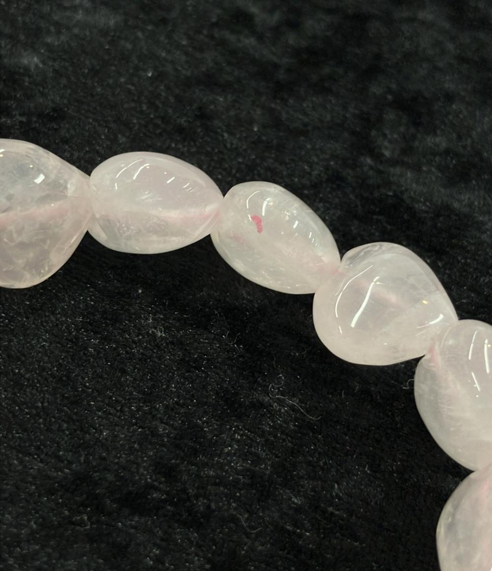 ブレスレット ローズクォーツ 5-6mm ハートモチーフ レディース