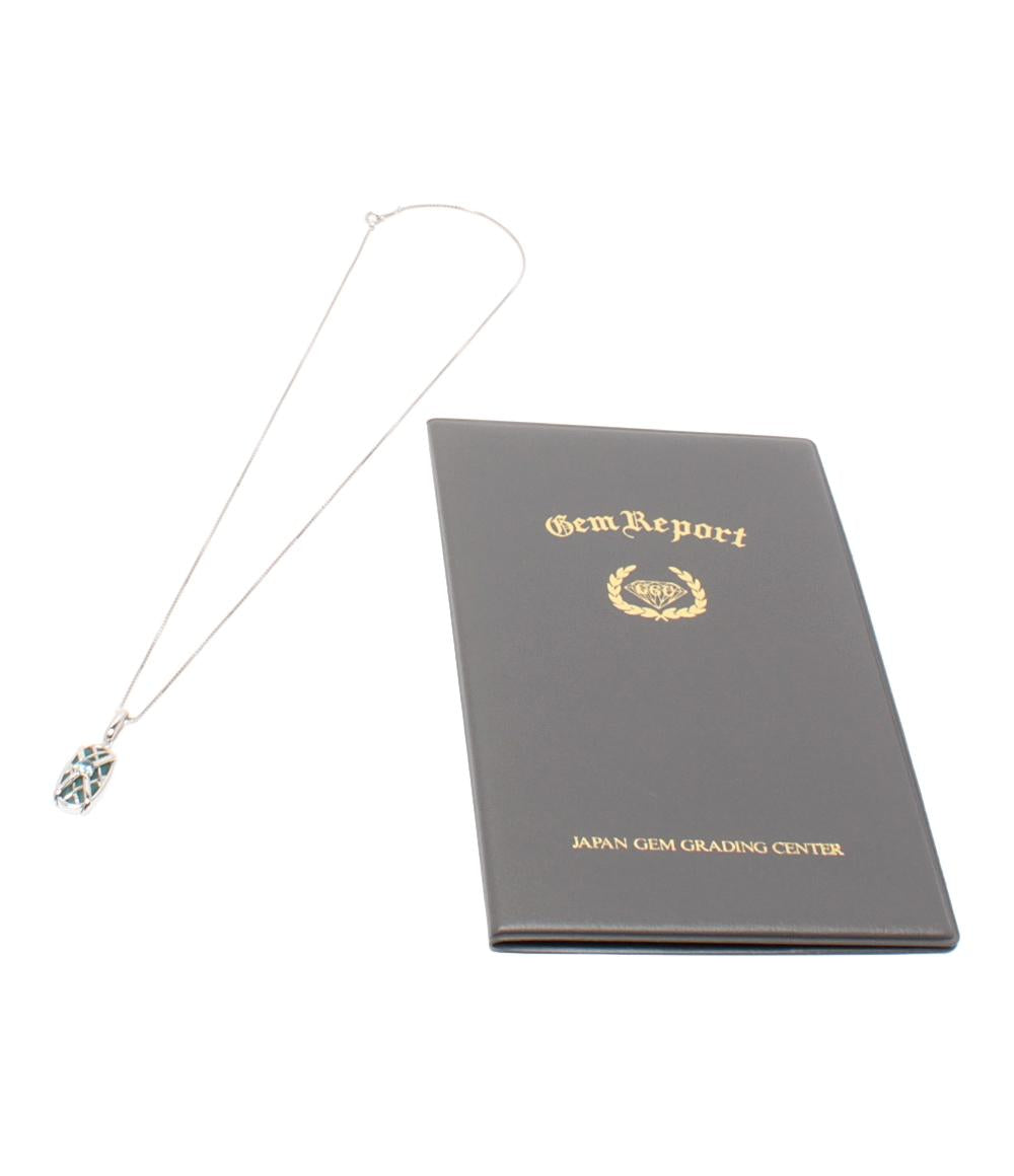 美品 ネックレス Pt900 Pt850 アクアマリン 0.19ct