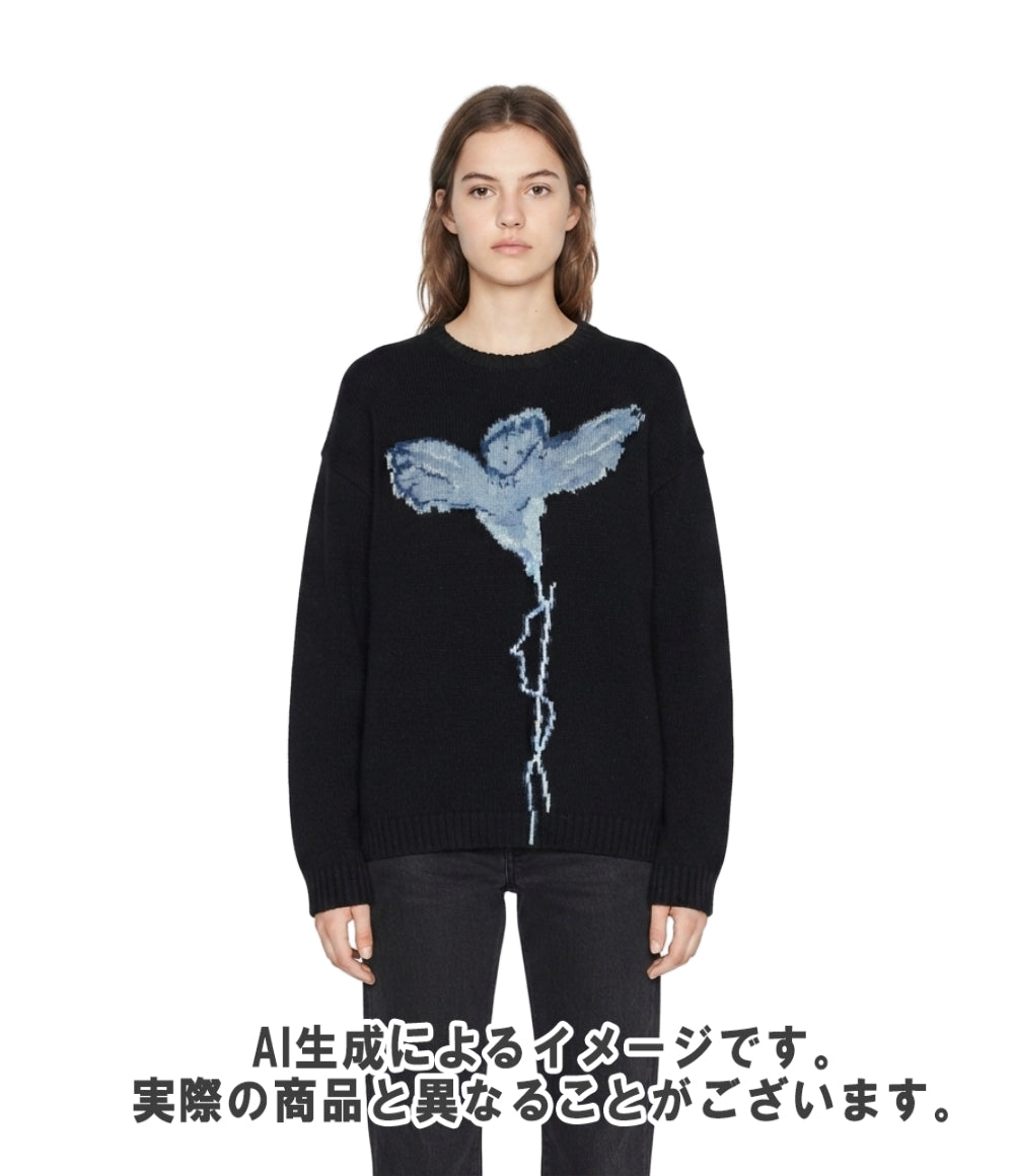 Christian Dior 長袖 エンジェルプリント カシミヤ ニット 7H24547AM004 レディース SIZE 46 (L) クリスチャンディオール