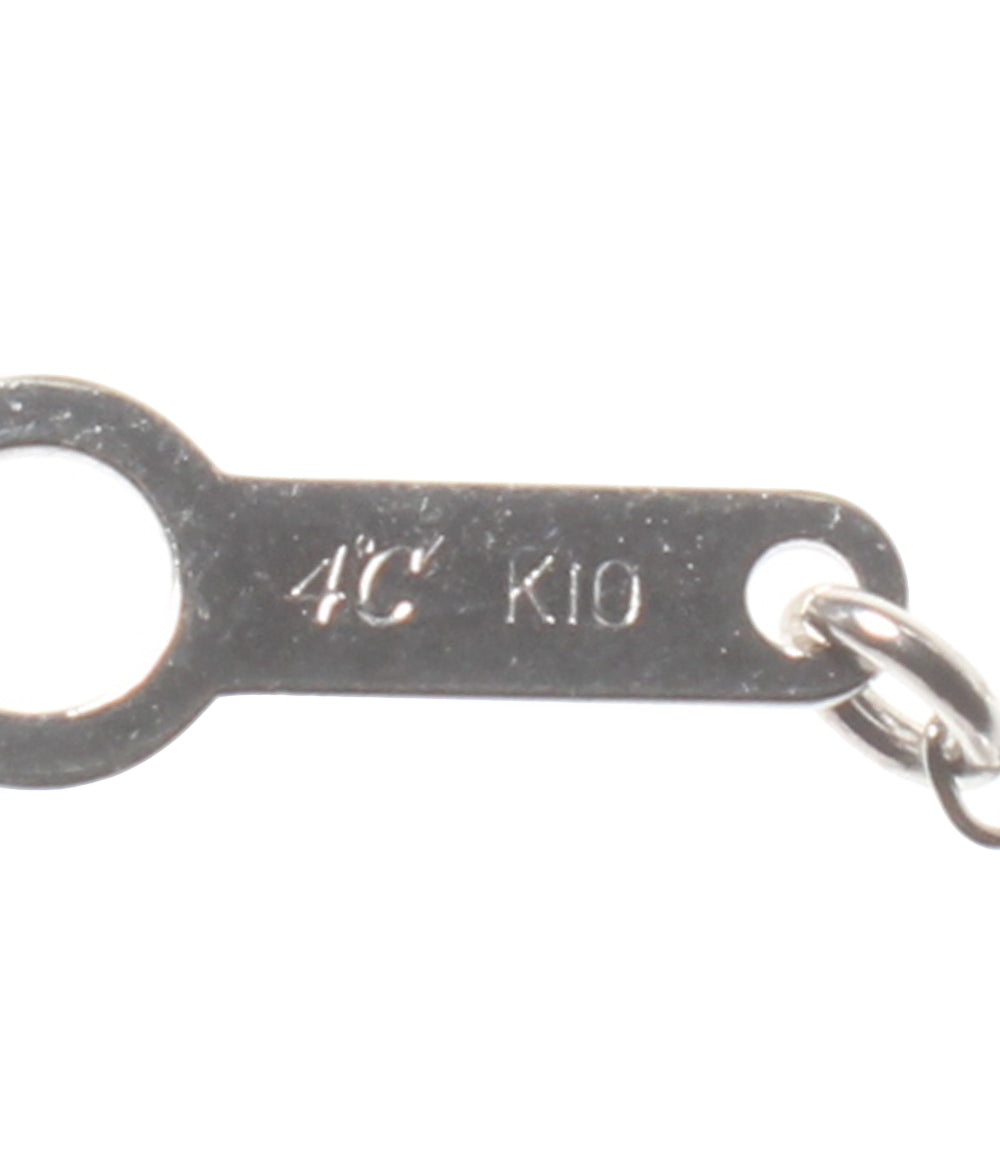 4℃ ネックレス K10 アクアマリン レディース ヨンドシー