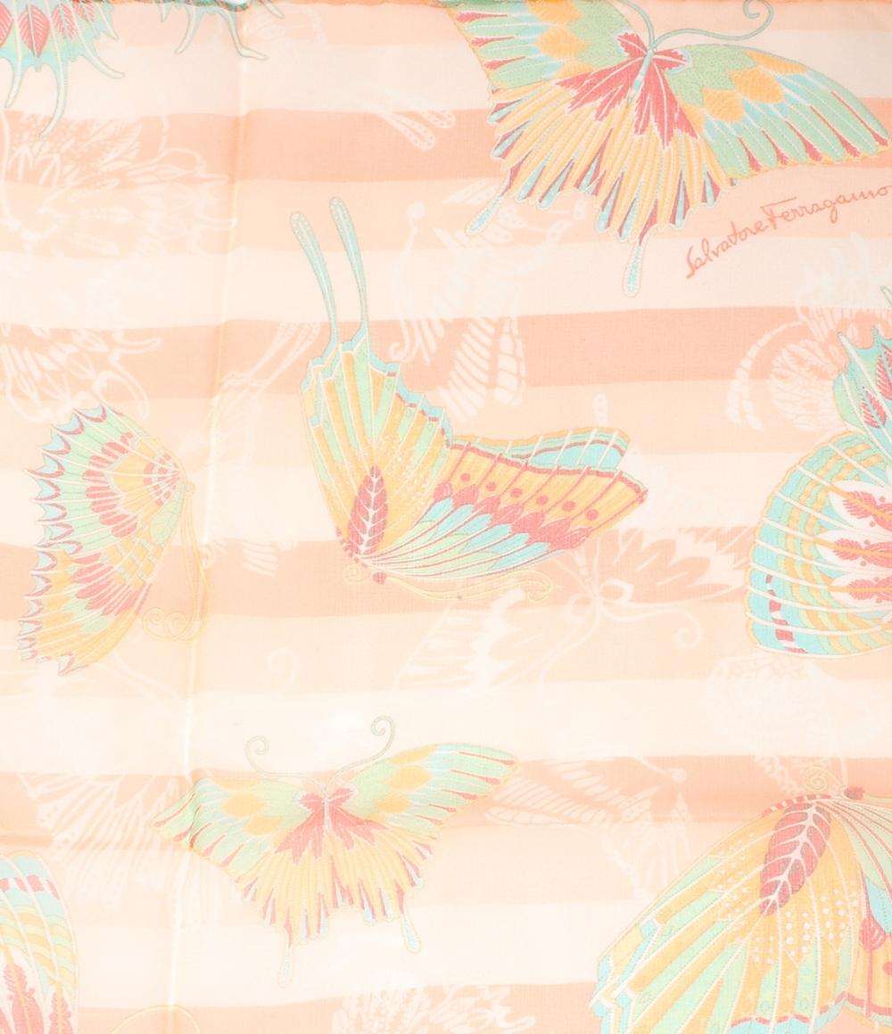 美品 Salvatore Ferragamo ストール シルク100% レディース サルヴァトーレフェラガモ