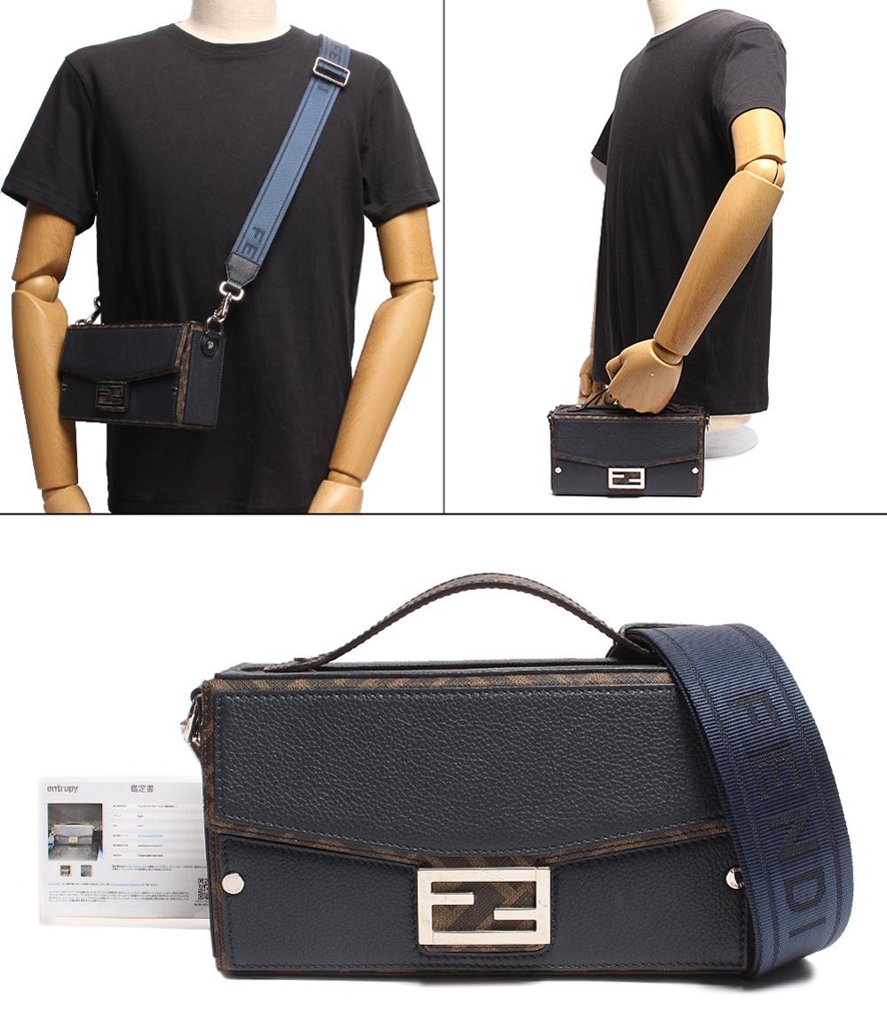 フェンディ クロスボディバッグ ショルダーバッグ FFロゴ シルバー金具 バゲット ソフトトランク 7VA565 メンズ FENDI