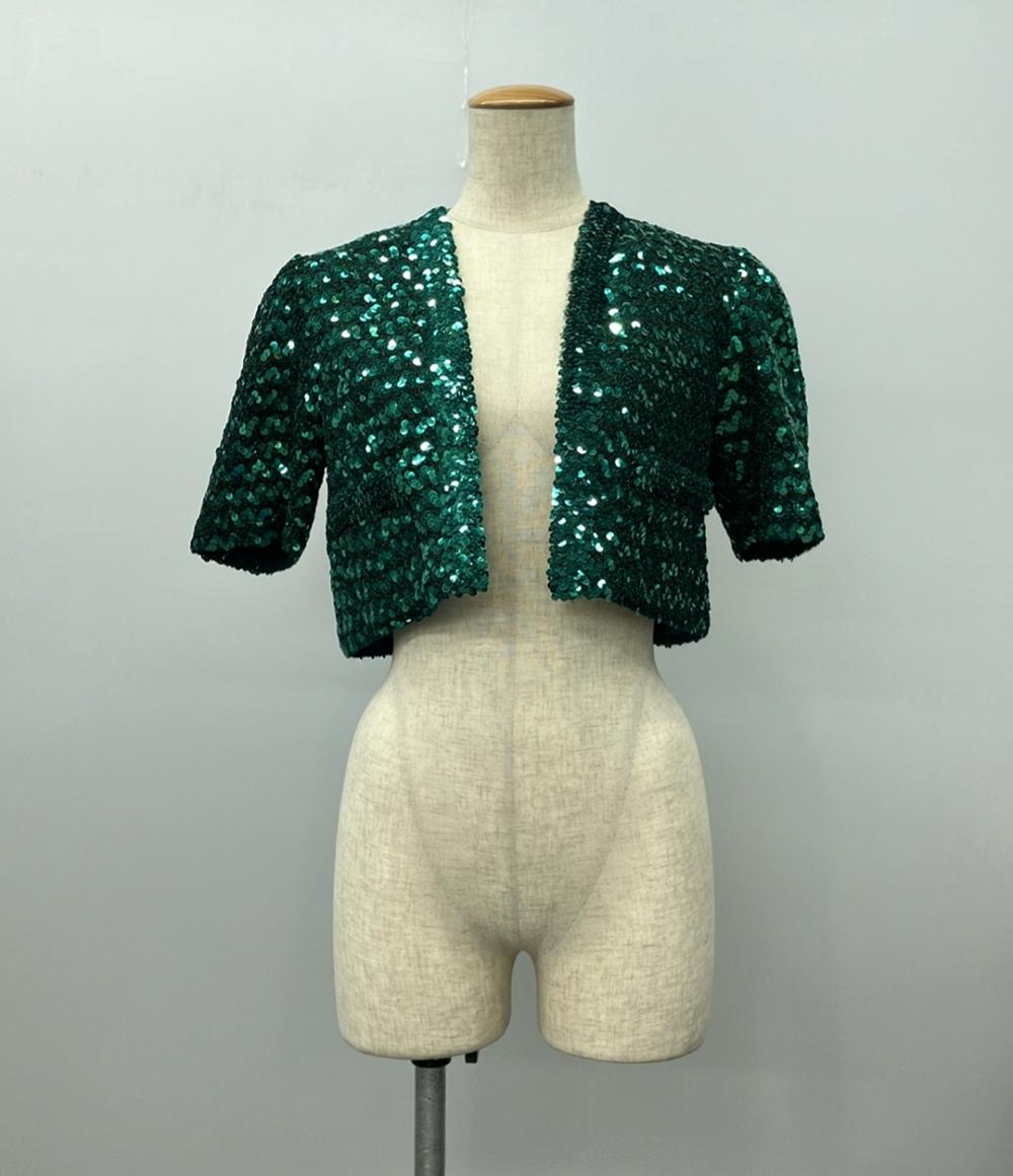 美品 GUCCI ジャケット 半袖 スパンコール ショート タグ付き 653449XKBITI レディース SIZE S グッチ