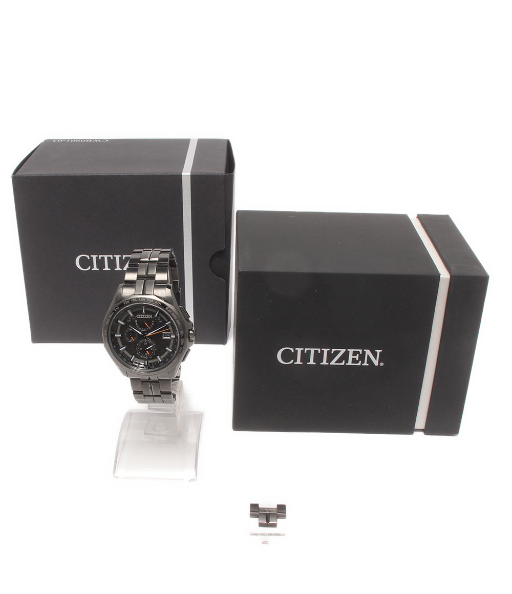 CITIZEN 腕時計 電波ソーラー アテッサ エコドライブ ソーラー ブラック H820-T023991 メンズ シチズン