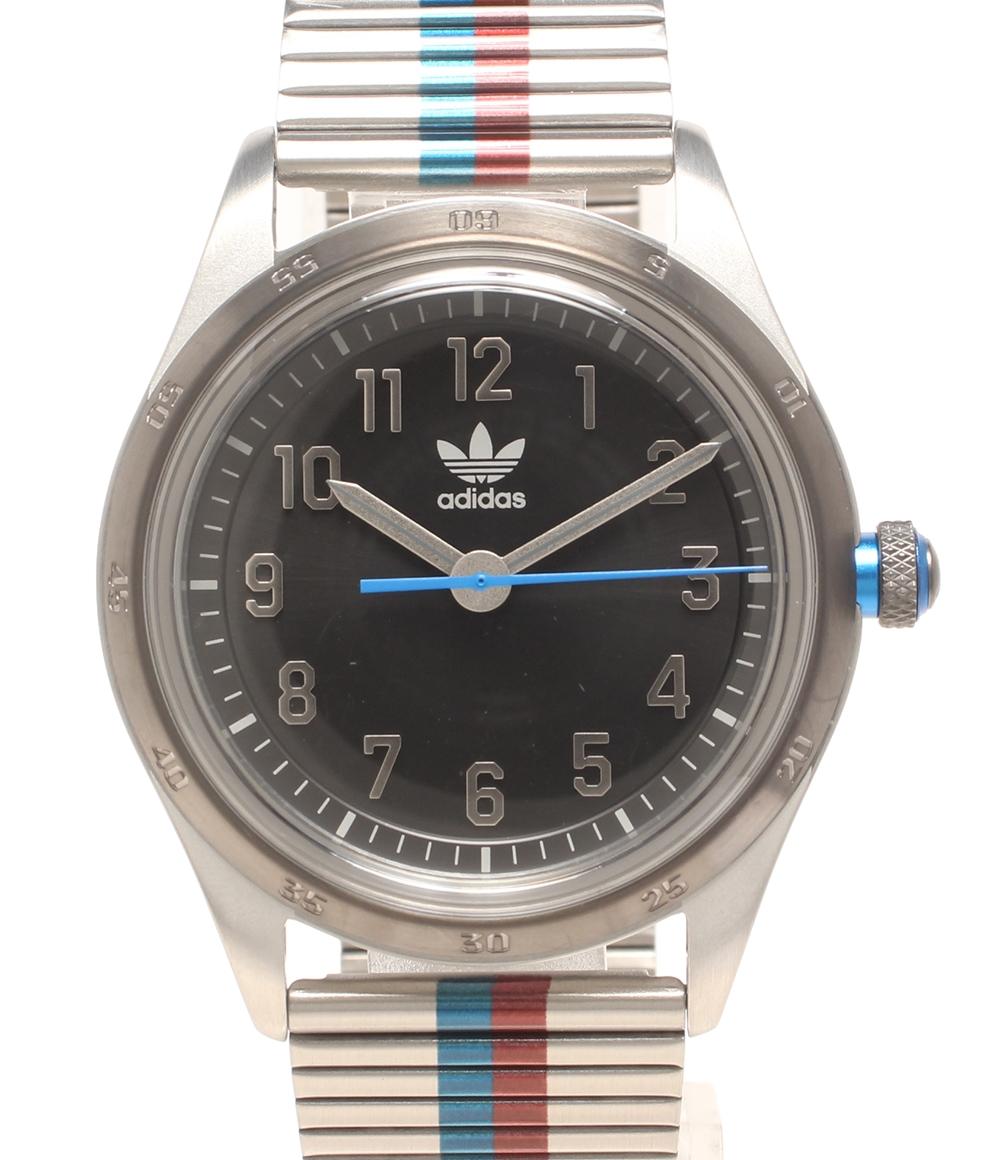 美品 adidas 腕時計 コードフォー クオーツ ブラック AOSY22525 メンズ