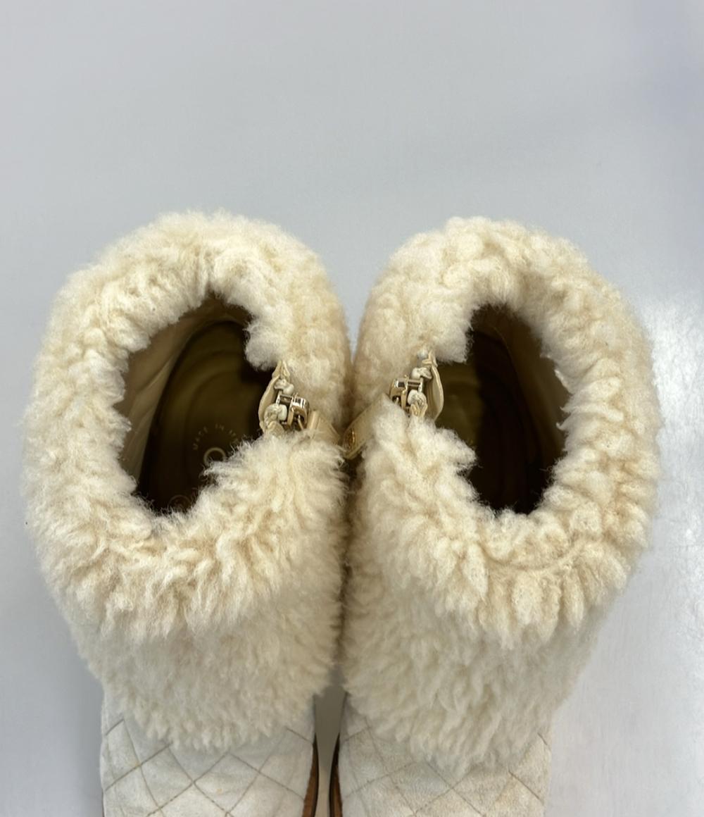 CHANEL ショートブーツ ボア マトラッセ レディース SIZE 37 1/2 C (L) シャネル