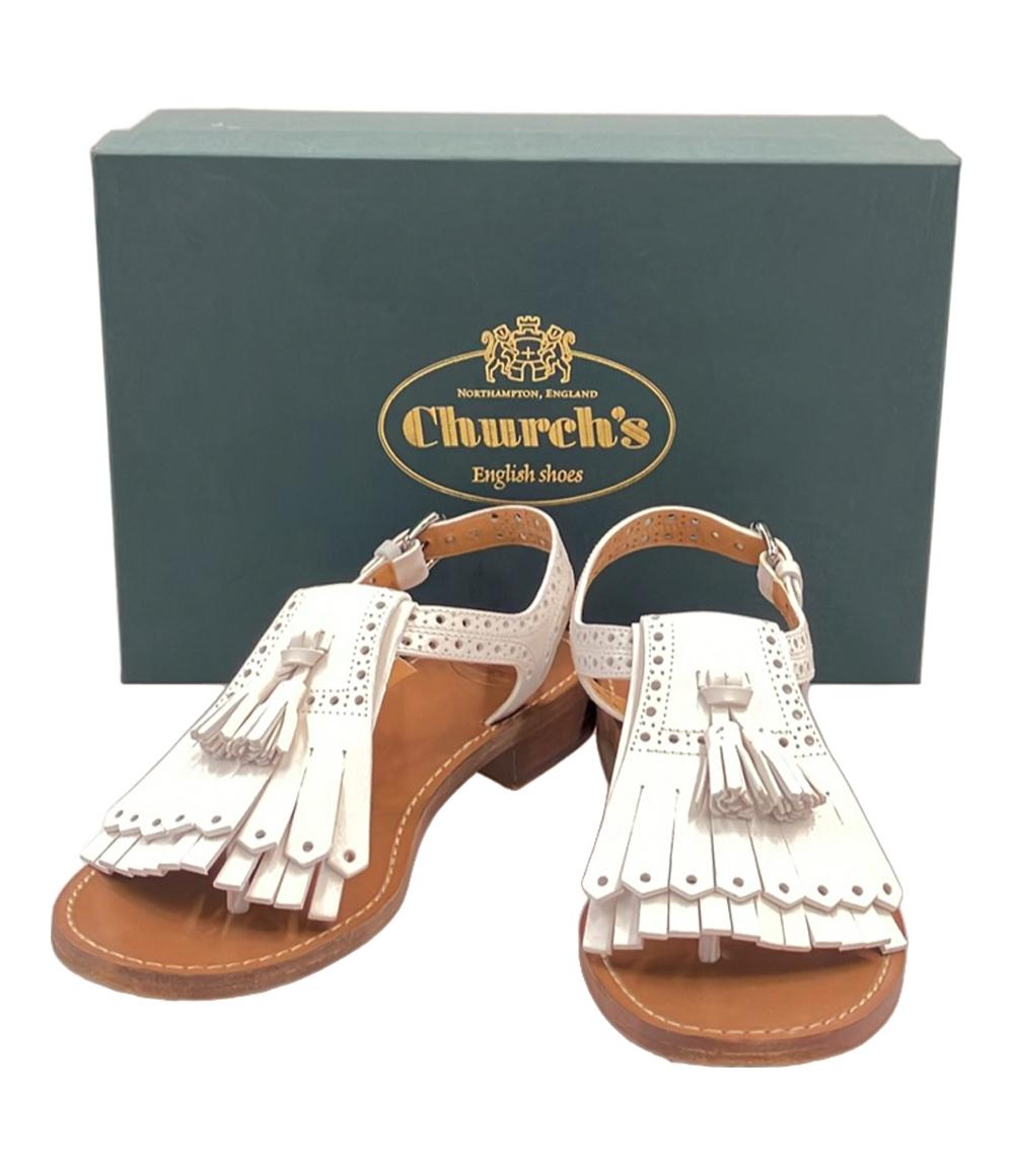 チャーチ レザーサンダル タッセル フリンジ レディース SIZE 37 (L