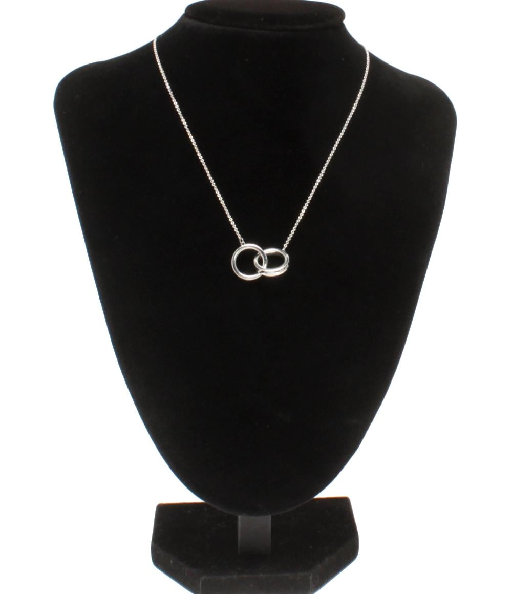 美品 ティファニー ネックレス SV925 1837 ダブルサークル レディース