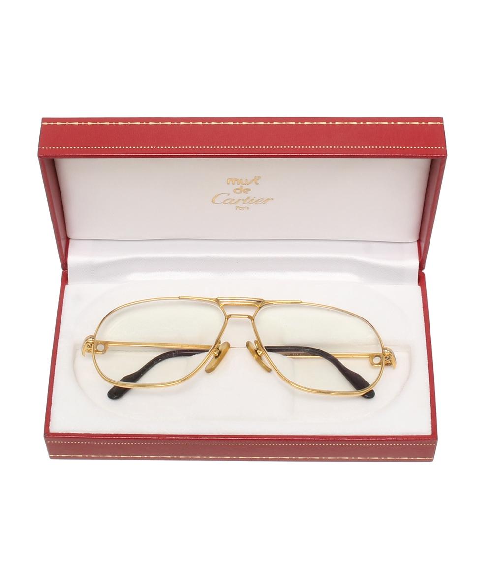 Cartier 度入りメガネ アイウェア 59□12 メンズ カルティエ