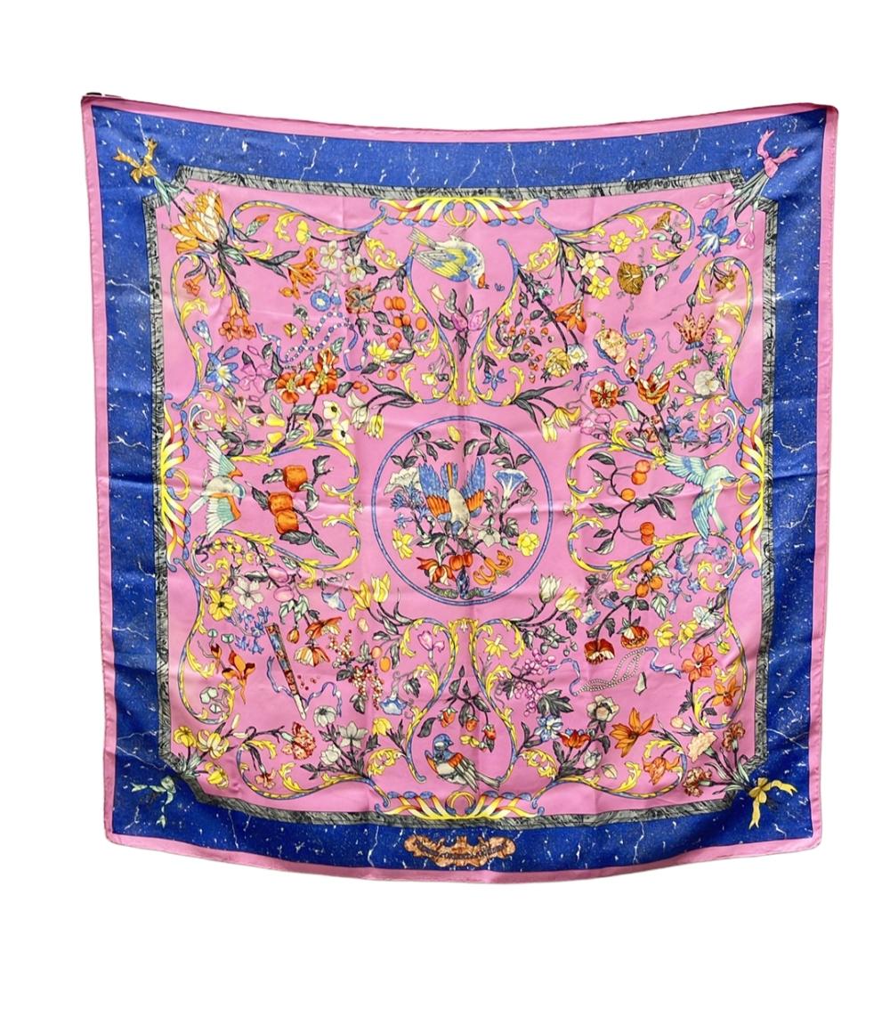 エルメス スカーフ カレ90 シルク100% 東洋と西洋の宝石 pierres  