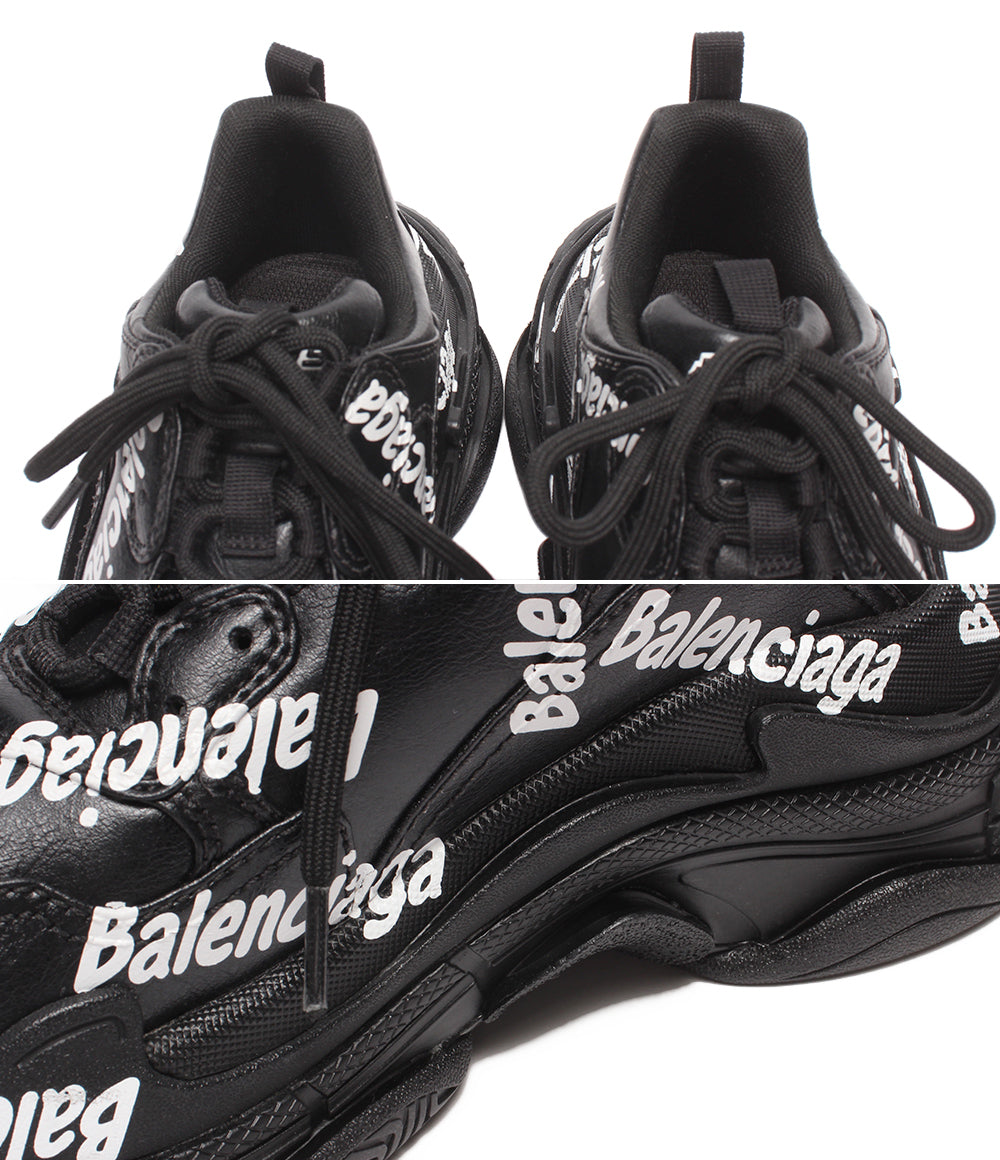 美品 BALENCIAGA ローカットスニーカー 厚底 Triple S LOGO レディース メンズ SIZE 25.0 バレンシアガ