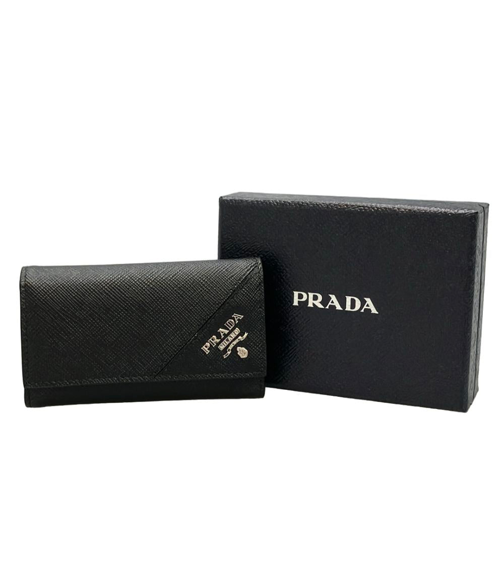 美品 PRADA 6連キーケース サフィアーノ 2PG222 メンズ プラダ