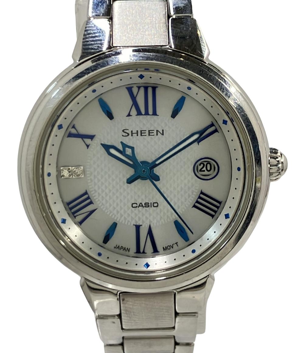 CASIO 腕時計 SHEEN シーン ソーラー シルバー SHE-4516 レディース