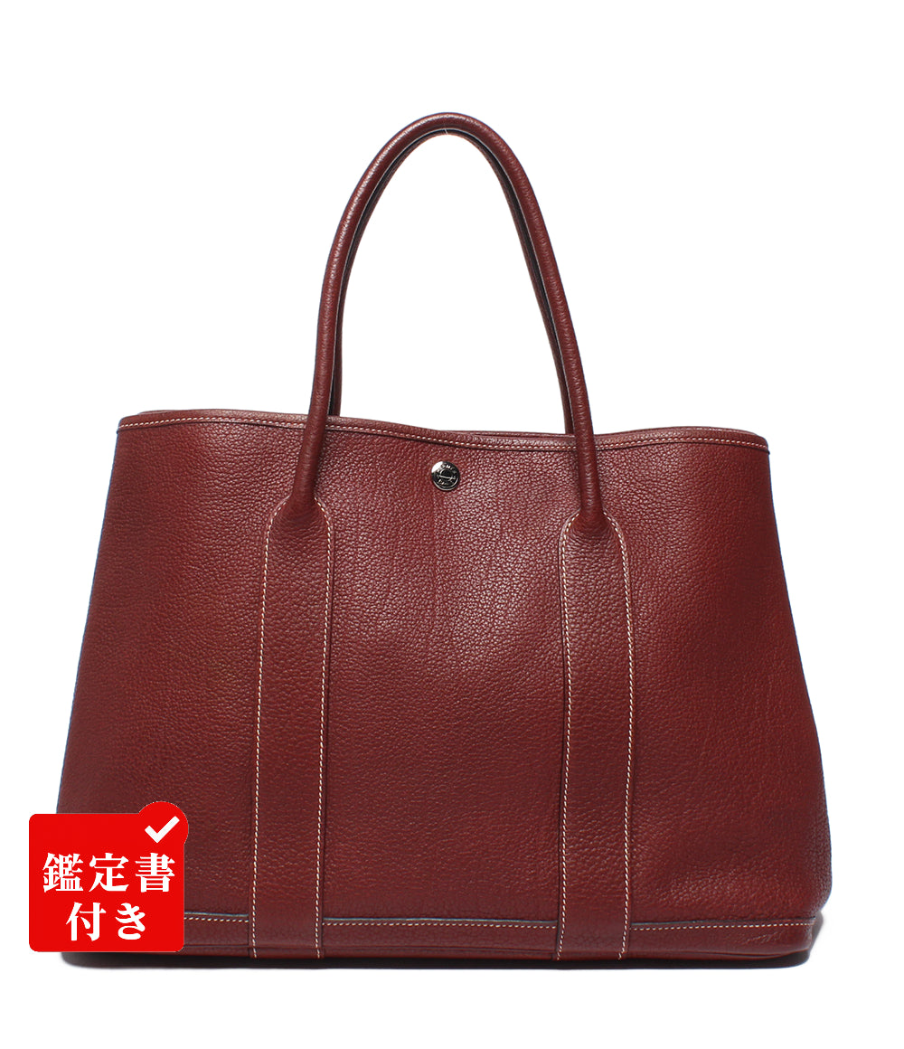 HERMES トートバッグ ハンドバッグ □P刻印 シルバー金具 ガーデン