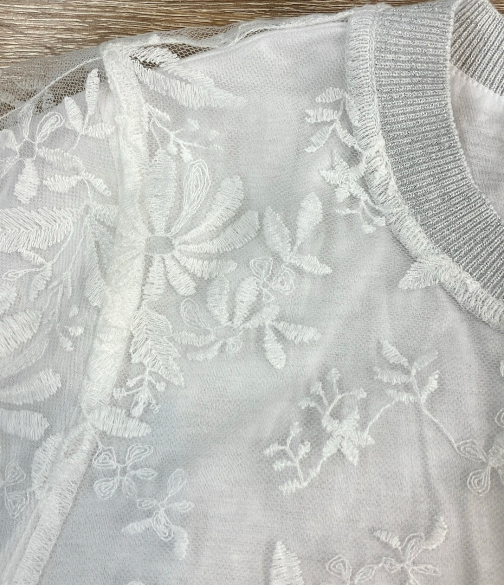 MUVEIL エンブロイダリーレースTシャツ MA262FB002 レディース SIZE 38 (M) ミュベール
