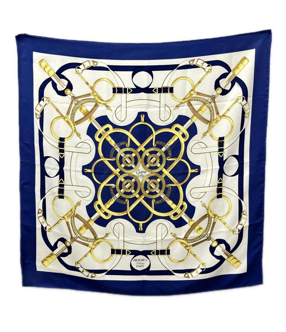 HERMES エルメス Eperon dor シルク スカーフ カレ90 HERMES スカーフ シルク100% カレ90 Eperon dor レディース エルメス
