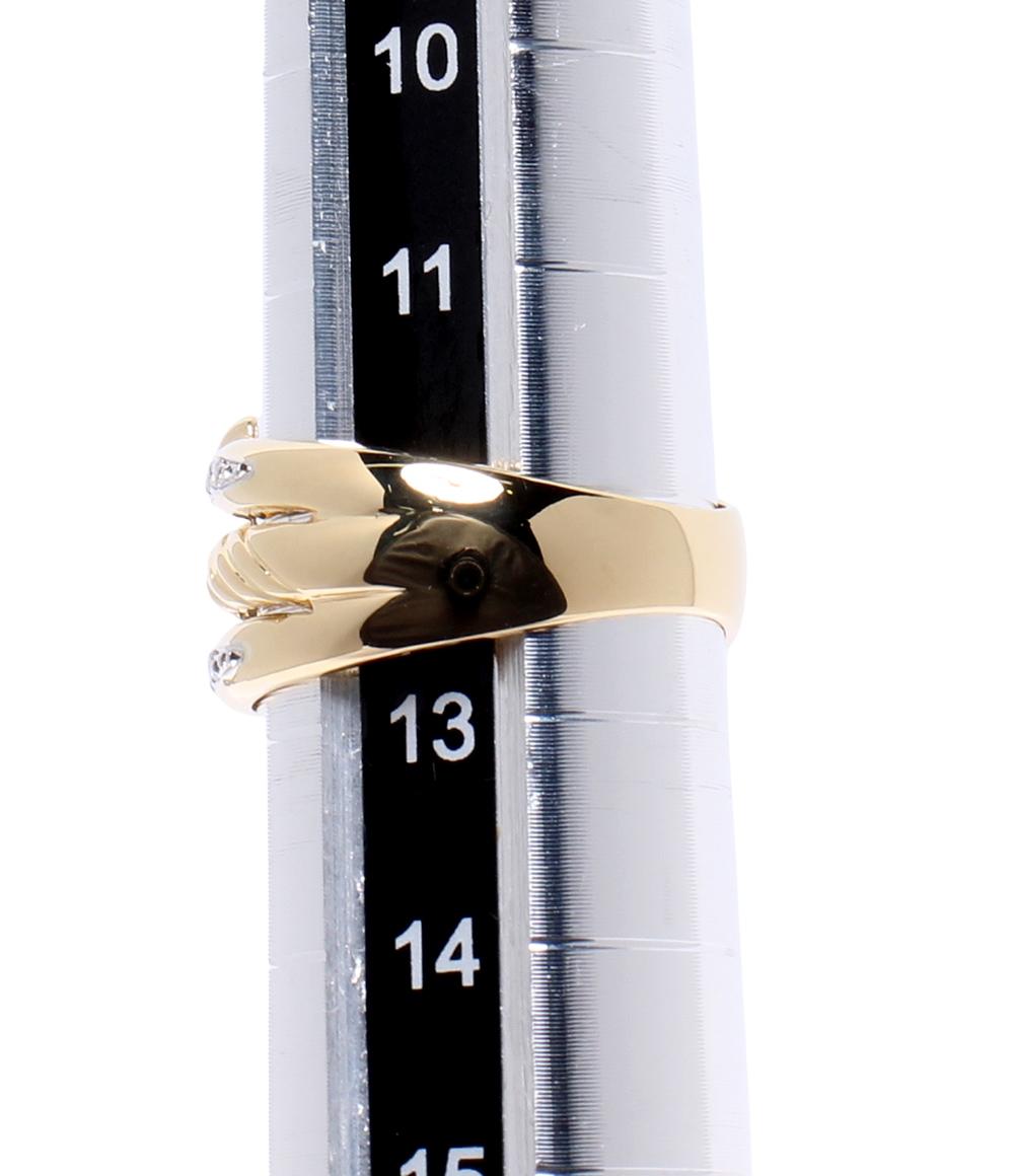 美品 リング 指輪 K18 Pt900 ダイヤ 0.05ct レディース SIZE 12号