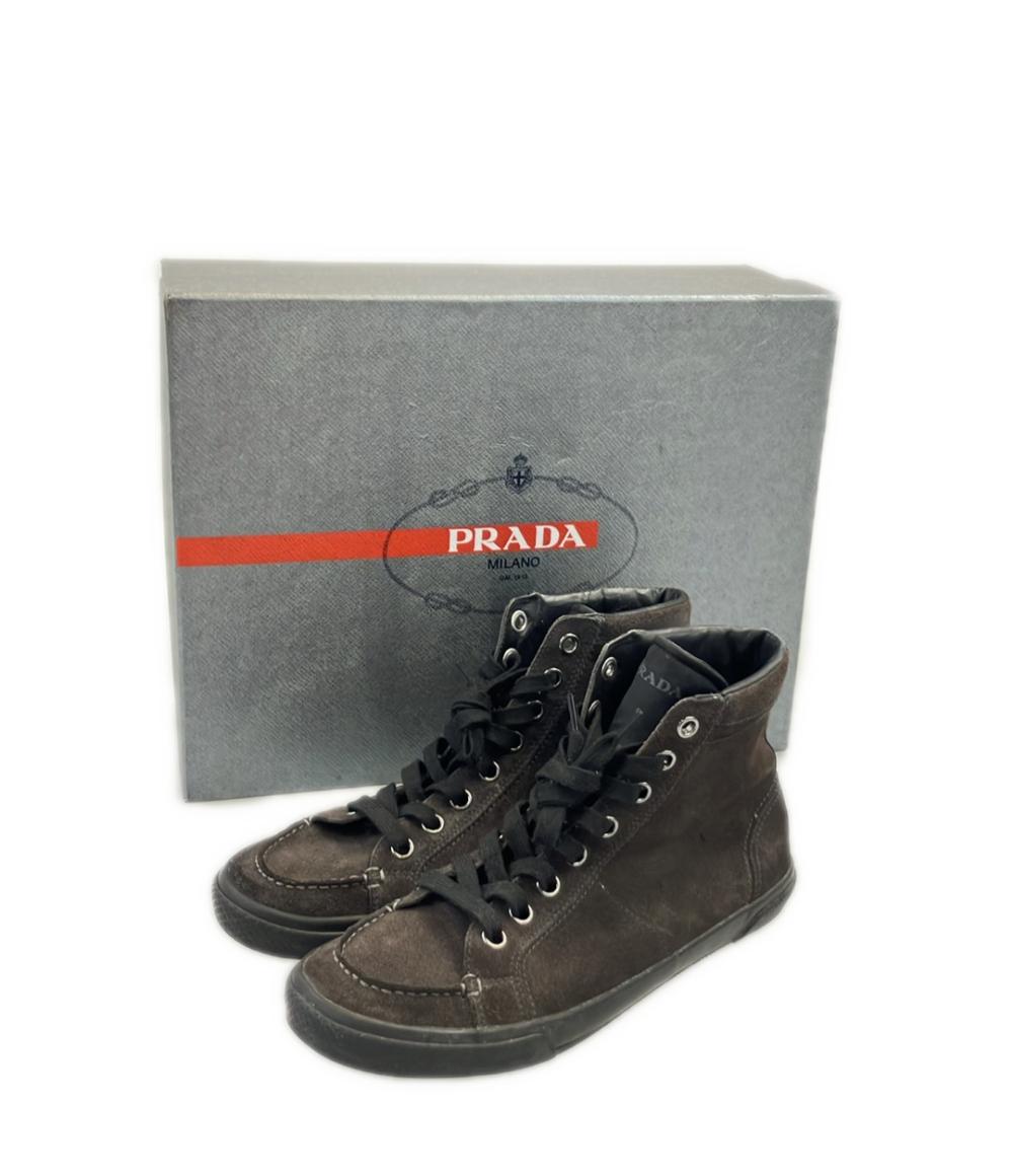 PRADA ハイカットスニーカー スエード メンズ SIZE 6.5 (25.5cm