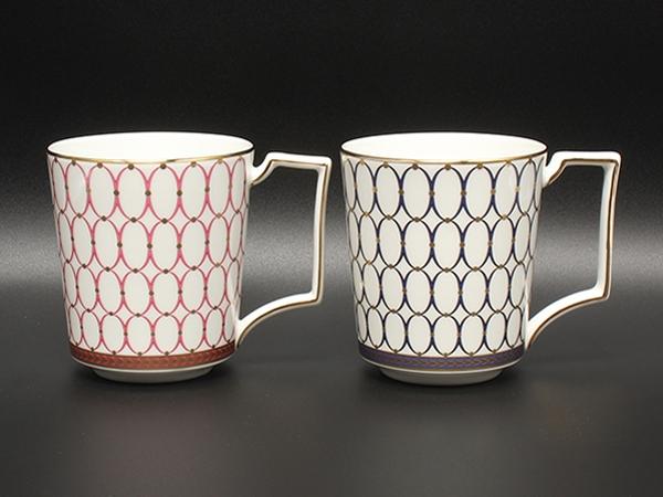 美品 WEDGWOOD マグカップ 2点セット ペア ルネッサンス ゴールド