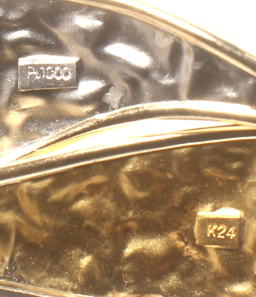 美品 ブローチ K24 Pt1000 K18 レディース