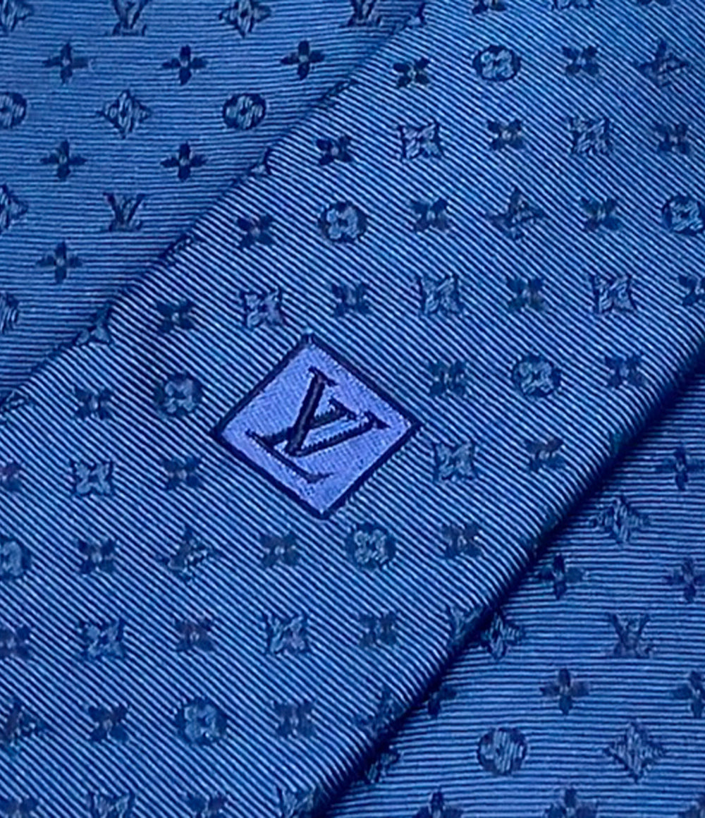 美品 LOUIS VUITTON ネクタイ シルク100% ネクタイ ネオ モノグラミッシム M75988 メンズ ルイ・ヴィトン