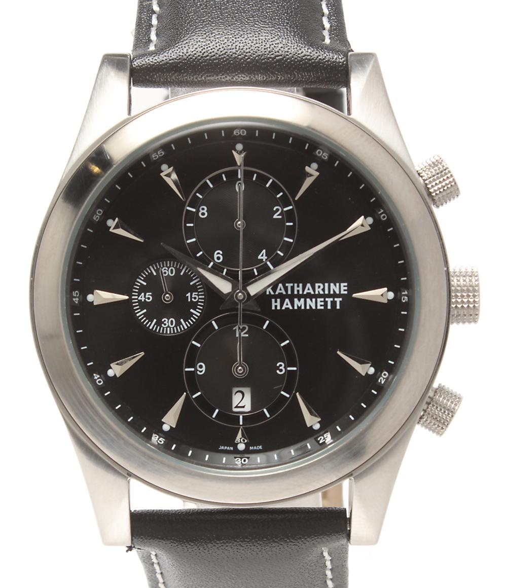 KATHARINE HAMNETT 腕時計 クオーツ ブラック KH-2061 メンズ