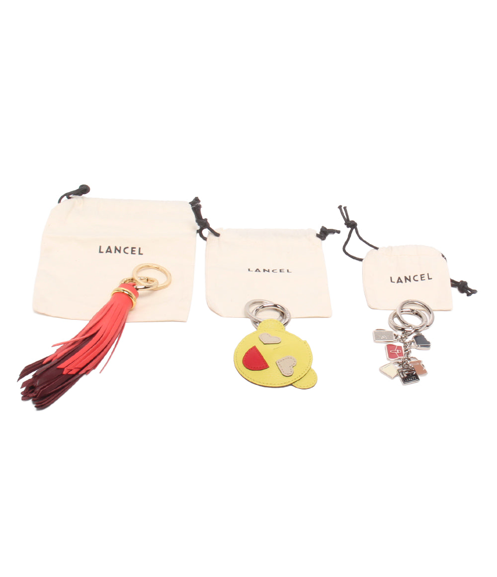 美品 LANCEL キーリング チャーム キーホルダー 3点セット レディース ランセル