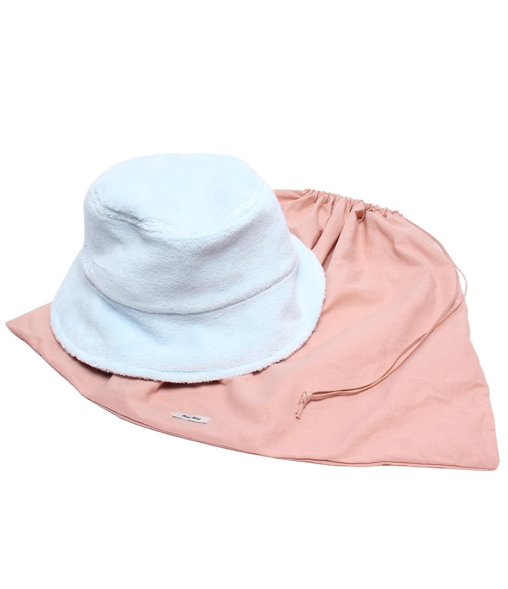 美品 ミュウ ミュウ バケットハット パイル レディース SIZE M Miu Miu