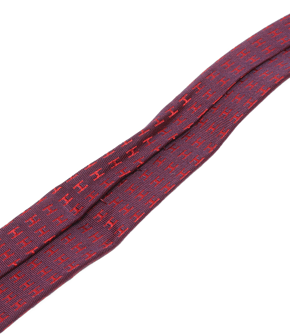美品 HERMES ネクタイ シルク100% ファソネH メンズ エルメス