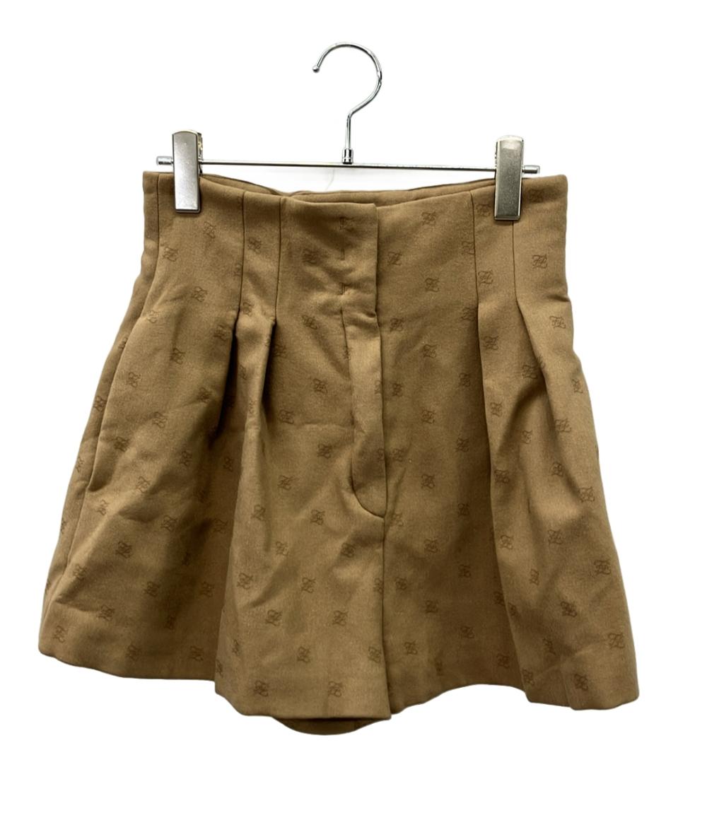 FENDI ショートパンツ FFカリグラフィー ウールカシミヤ FR6336 AHL4