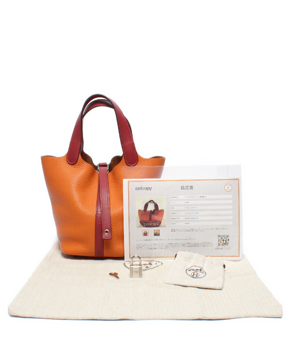 HERMES ハンドバッグ X刻印 シルバー金具 ピコタンロック18 PMタッチ レディース エルメス