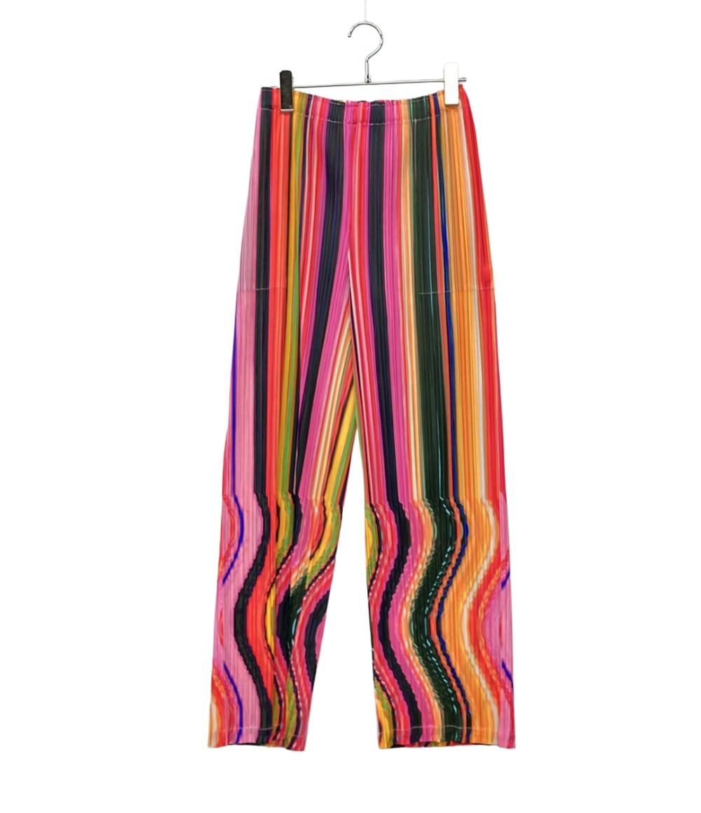 PLEATS PLEASE プリーツパンツ 24AW ストライプ ワープ・プリーツ
