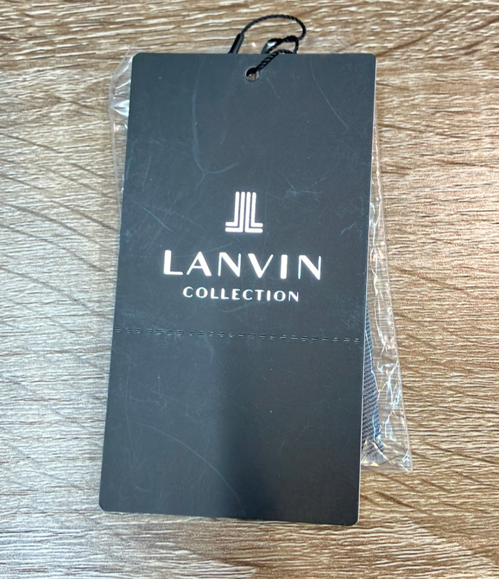 美品 LANVIN collection ノーカラージャケット シルクウールスリーローズ刺繍 フロントボタン 比翼仕立て タグ付き 2411202 レディース SIZE 38 (S)