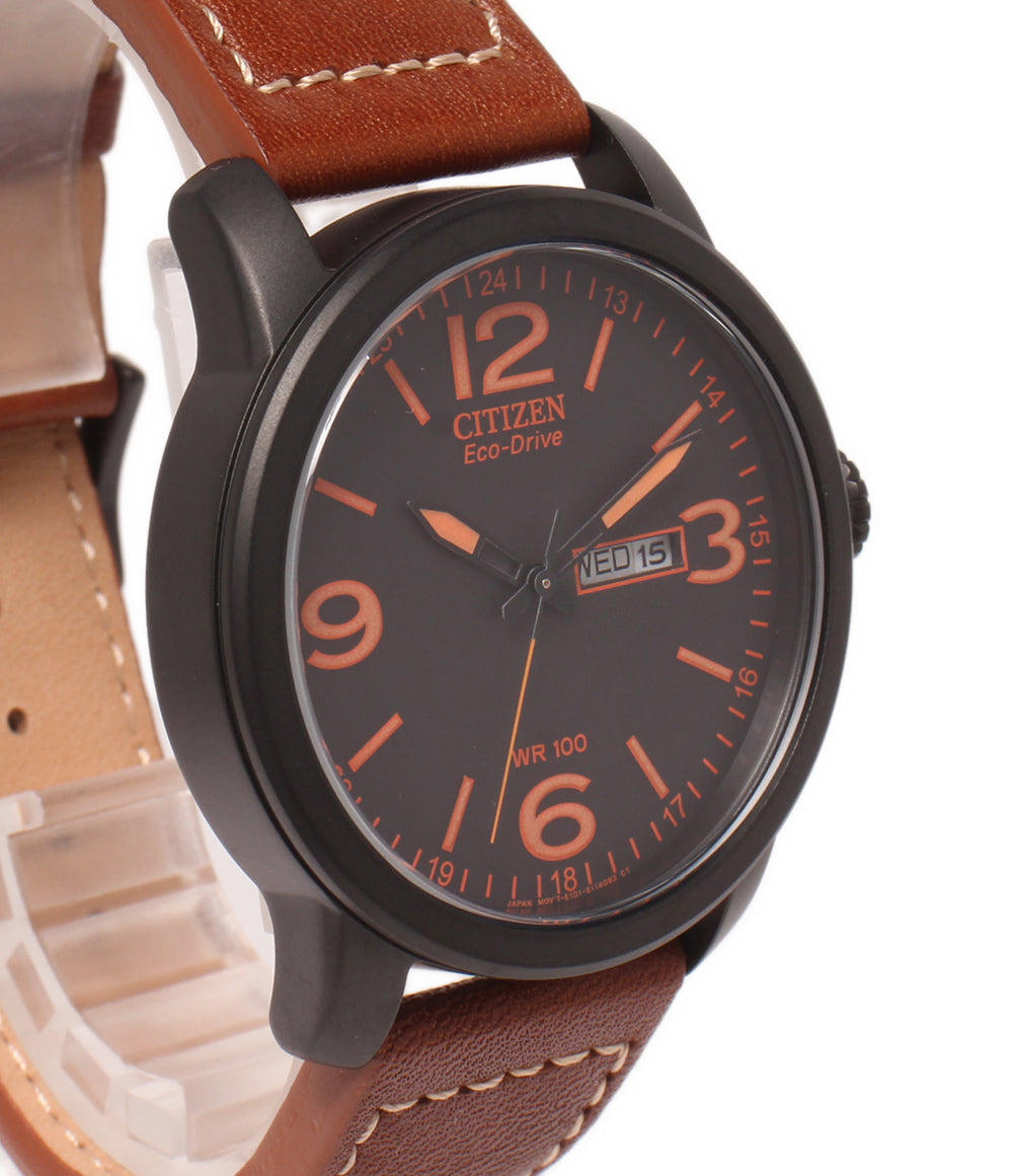美品 CITIZEN 腕時計 ミリタリー エコドライブ ソーラー ブラック BM84765-26E メンズ シチズン